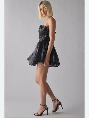 MABLE The Tia Strapless Mini Dress Black Size M